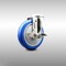 Service Caster 5 Inch 316SS Blue Polyurethane Wheel Swivel Bolt Hole Caster with Brake SCC SCC-SS316BH20S514-PPUB-BLUE-TLB - alternate 1